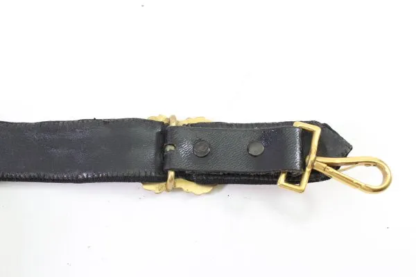Leder Riemen mit Goldgespinnst Metallfaden