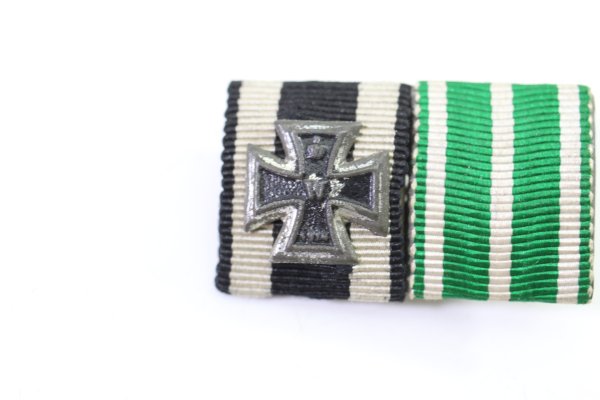 2 er Bandspange / Feldspange Eisernes Kreuz 2.Klasse 1914 mit Kreuz