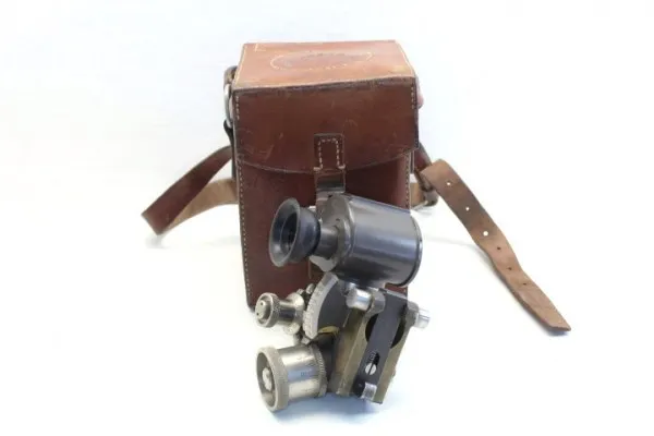 ww2 sweden artillery target optics in leather case 1941