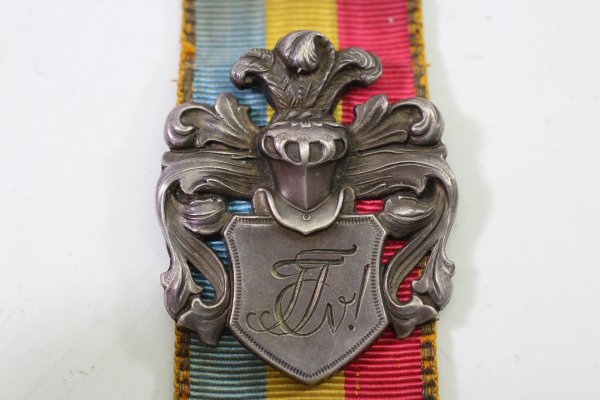 Antique student and beer snaffle made of 800 silver, engraved in 1934