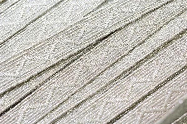 Uniform Collar Tab Braid Silver Braid, 7 mm wide  1 piece = 1 m