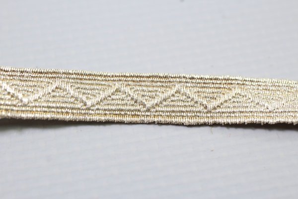 Uniform Collar Tab Braid Silver Braid, 7 mm wide
