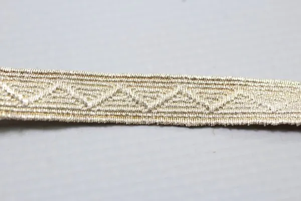 Uniform Collar Tab Braid Silver Braid, 7 mm wide  1 piece = 1 m