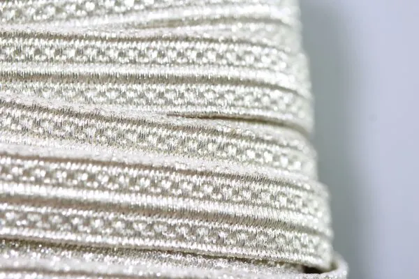 Tresse Uniform Silber Litze. Litzenbreite 7 mm   1 Stück = 1 m Preis pro 0,5 m