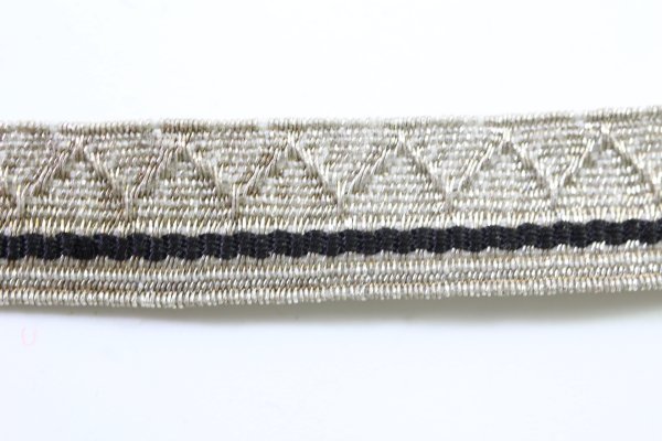 Tresse Uniform Kragenspiegel Silber Litze Litzenbreite10 mm