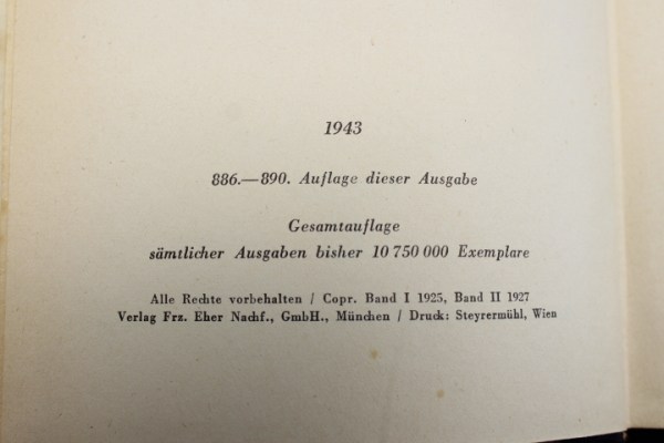 Historisches Buch Adolf Hitler Hochzeitsausgabe Stadt Delmenhorst 1943, Kriegsausgabe