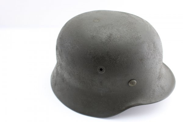 WW2 German M 40 steel helmet camouflage Normandy manufacturer EF 66