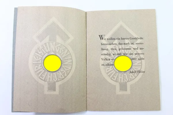 HJ performance book with certificate of ownership HJ performance badge in silver, ban 189, area 41 entourage 16