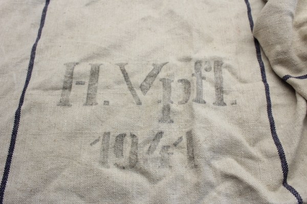 Wehrmacht un sewn army catering bag made of linen 1942 H.Verpfl
