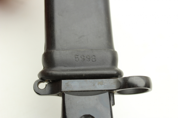 Bajonett AK 47 Ausführung M1946, Kampfmesser für Kalaschnikow, Hersteller und Nummeriert