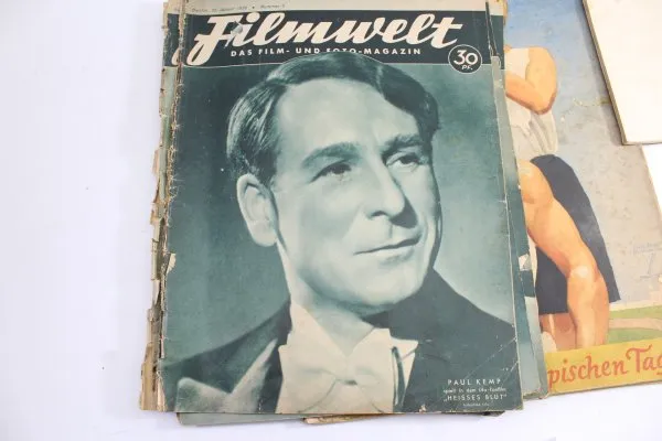 Konvolut Zeitungen Berliner Illustrierte und Filmwelt, Olympia