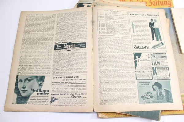Konvolut Zeitungen Berliner Illustrierte und Filmwelt, Olympia