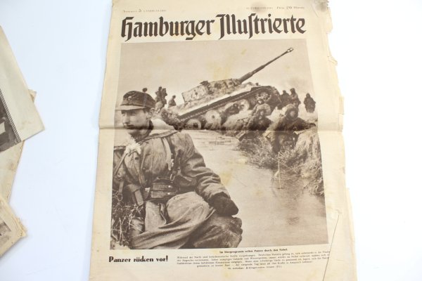 Konvolut 6 Zeitungen unter anderem Hamburger Illustrierte