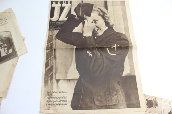 Konvolut 6 Zeitungen unter anderem Hamburger Illustrierte