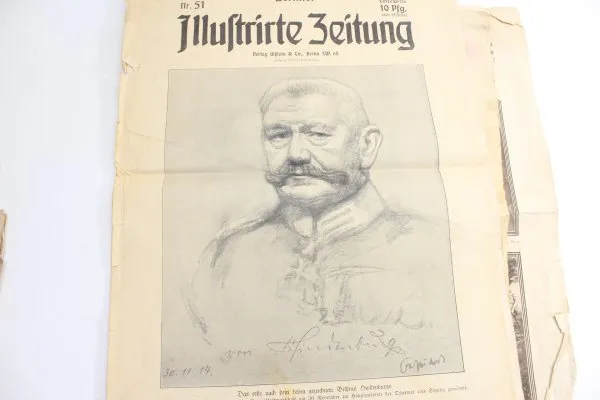 Lot of 6 newspapers, including Hamburger Illustrierte