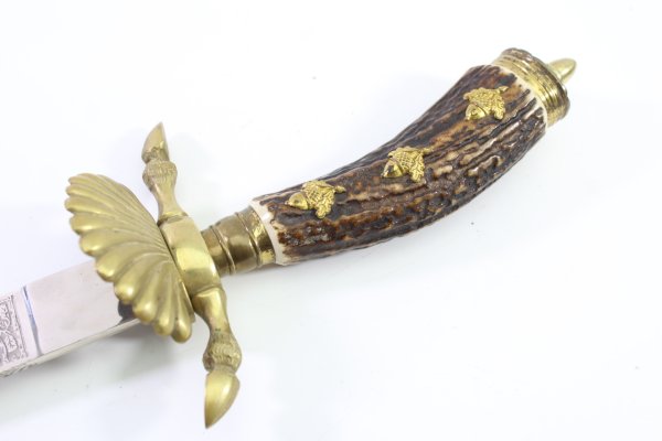 A WWII hunting knife or army officer's knife made by Hörster Solingen.