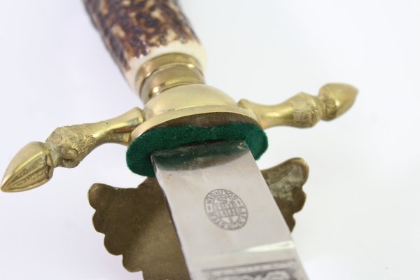 A WWII hunting knife or army officer's knife made by Hörster Solingen.