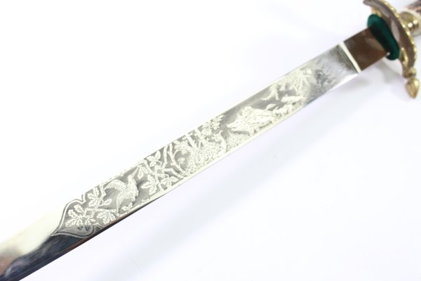 A WWII hunting knife or army officer's knife made by Hörster Solingen.