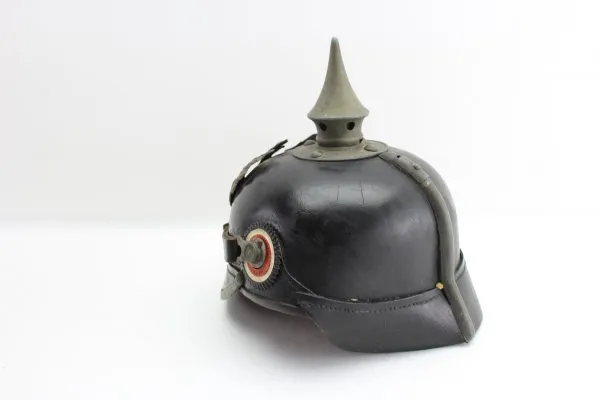 Preußen 1. Weltkrieg Pickelhaube, Helm Modell 1915 feldgrau für Mannschaften der Infanterie