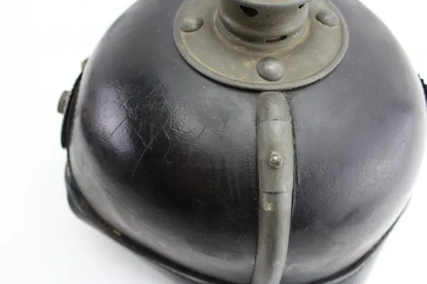 Preußen 1. Weltkrieg Pickelhaube, Helm Modell 1915 feldgrau für Mannschaften der Infanterie