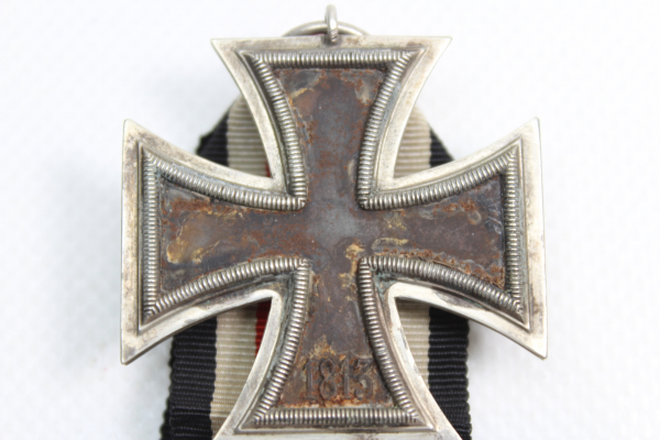 ww2 EK2 Iron Cross 2nd Class 1939 with maker 27 and ribbon section, rare