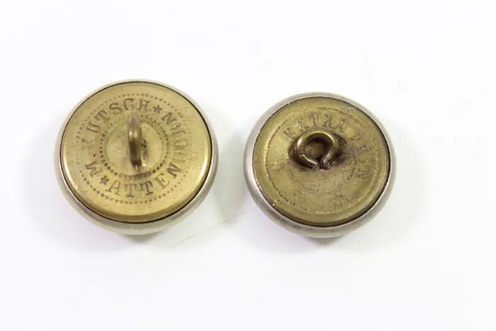 Silberne Uniformköpfe Metall  für Staatsbeamte Bayern Hersteller_ M. Kutsch