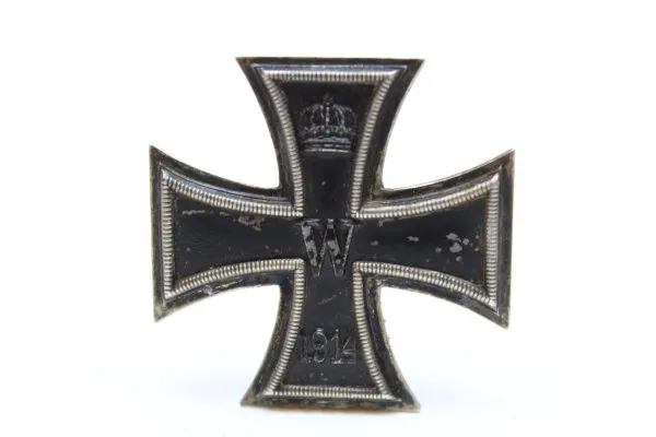 ww1 Eisernes Kreuz 1.Klasse 1914 an Nadel Hersteller KO für Klein & Quenzer Oberstein