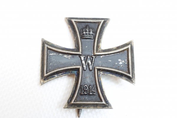 ww1 Eisernes Kreuz 1.Klasse 1914 an Nadel Hersteller KO für Klein & Quenzer Oberstein