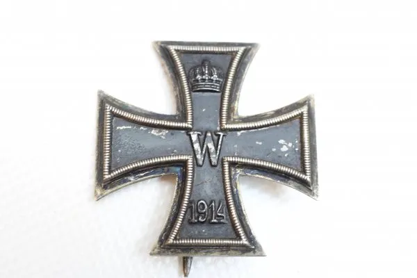 ww1 Eisernes Kreuz 1.Klasse 1914 an Nadel Hersteller KO für Klein & Quenzer Oberstein