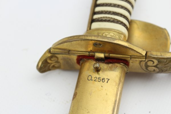 3rd Reich Alcoso saber for officers of the navy - officer's saber with acceptance / test stamp