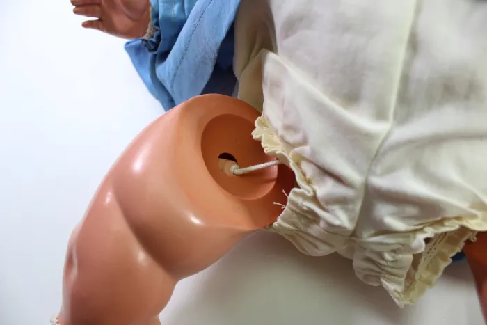 Alte Schildkröt Celluloid Puppe Inge 52 cm ca 1950