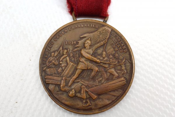 Prussia / Austria 1914 bronze medal Wilhelm II & Franz Joseph I