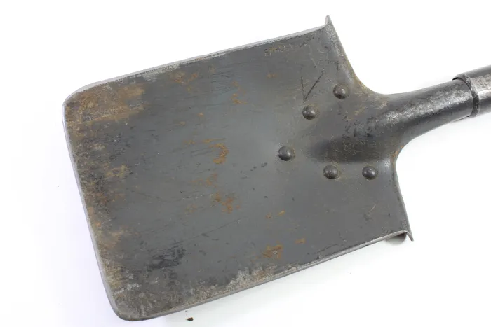 WW2 Swiss military spade with metal holder, infantry, dated 1944.