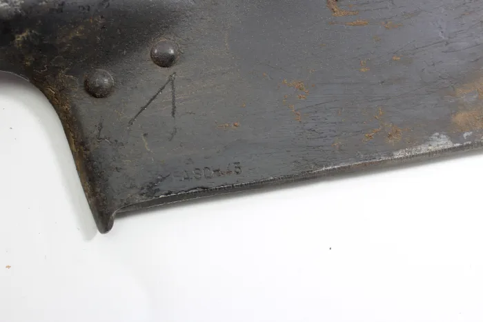 WW2 Swiss military spade with metal holder, infantry, dated 1944.