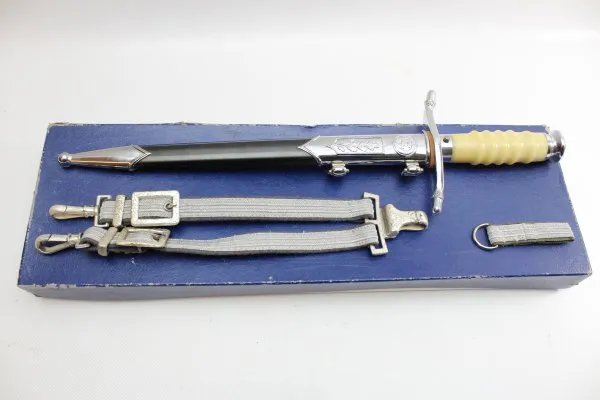 NVA DDR Army service dagger for officers, NVA DDR honorary dagger VEB LA / LU with hanger, dagger officer