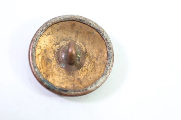 5 metal buttons with crests, from an old uniform tailor's shop