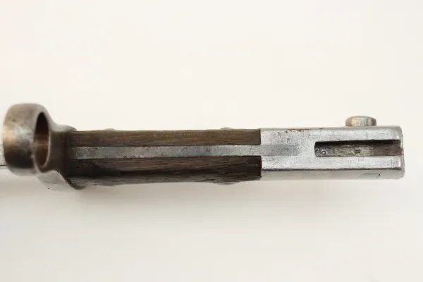 Bayonet with manufacturer marking and numbering on the grip