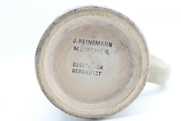 Extrem seltener Bierkrug in Form einer Schrapnell Granate 1890, Innschrift Julius Lindner und Graveur Gustav Grünwald