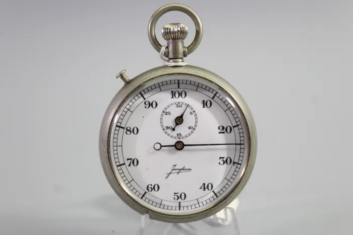 Pre-war watch, pocket watch war model Junghans stopwatch 1 - 2 WK Navy - Artillery - U-boat, 2 split hands - rattrapante!