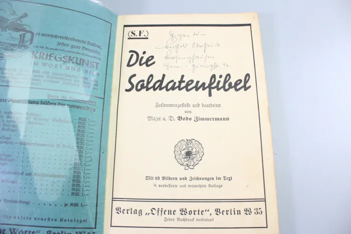 Das Liederbuch der Bautruppen u. Die Soldatenfibel Ausbildungsunterlagen
