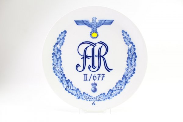 Meissen Regimental Plate Motorized Artillery AR II./677, renamed 14th Panzer Division