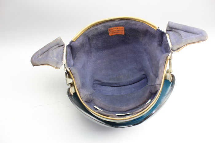 Original DDR NVA Pilotenhelm für Kampfflugzeuge ZSh-5 mit Sauerstoffmaske KM-34 – MiG-21 Kampfflieger Helm