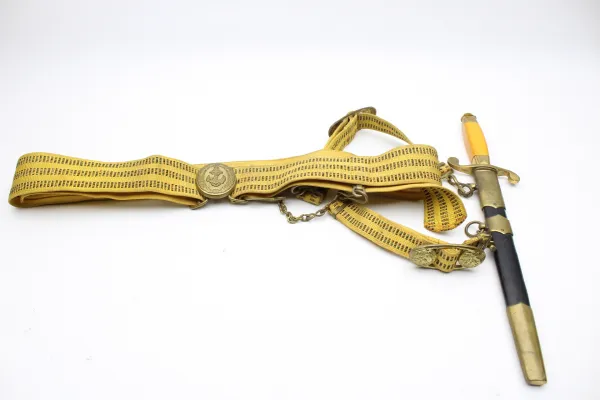 Russia USSR post-war dagger for navy officers, dated 1957, with hanger and armband, officer's dagger