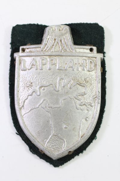 Ärmelschild "Lappland", Ausführung aus Aluminium Konvolut einer Person