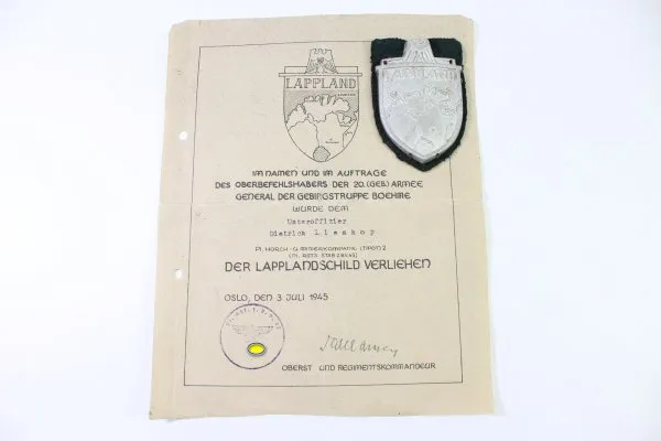 Sleeve shield "Lappland", made of aluminum, bundle of one person