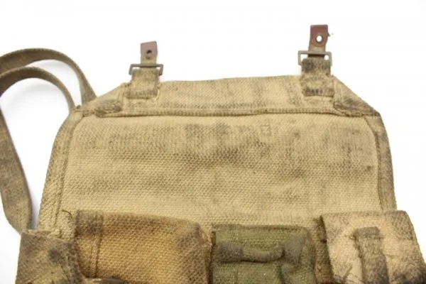 WW2 Englische MG Zubehör Tasche aus Leinen, 1944, Wallet Spare Parts Bren .303 M.G. MK I