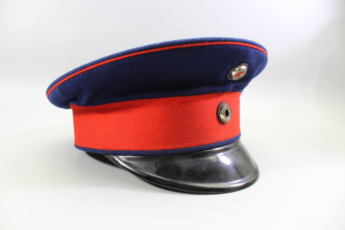 Original blue Imperial-era visor cap for officers in good condition