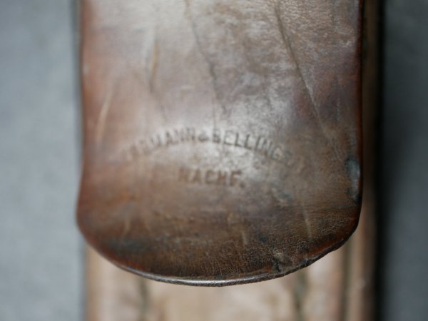 Koppelschloss 1.WK mit Riemen "Gott Mit Uns" - Eisen mit Hersteller an der Zunge im sehr getragenen Zustand