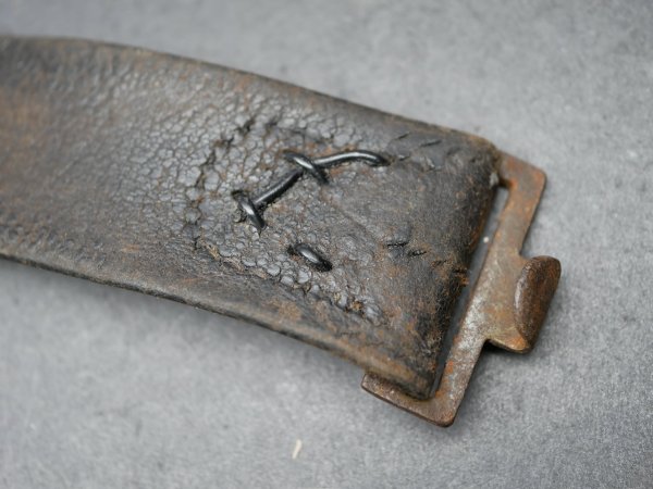 Wehrmacht belt buckle with strap "Gott Mit Uns" - iron with manufacturer in very worn condition ​