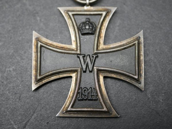 EK2 Iron Cross 2nd Class 1914 with manufacturer KO on non-combatant ribbon